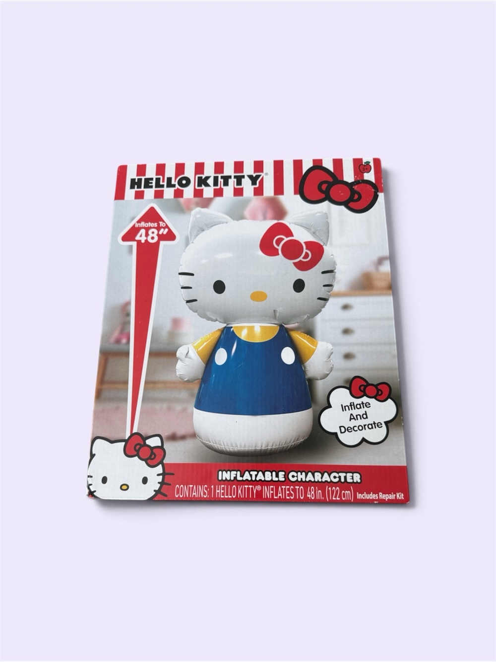 Hello Kitty Inflatable Figure in White, Blue & Red